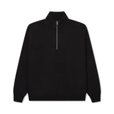 600 GSM 'Black' Quarter Zip Sweatshirt