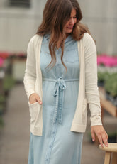 Essential Cream Short and Soft Cardigan