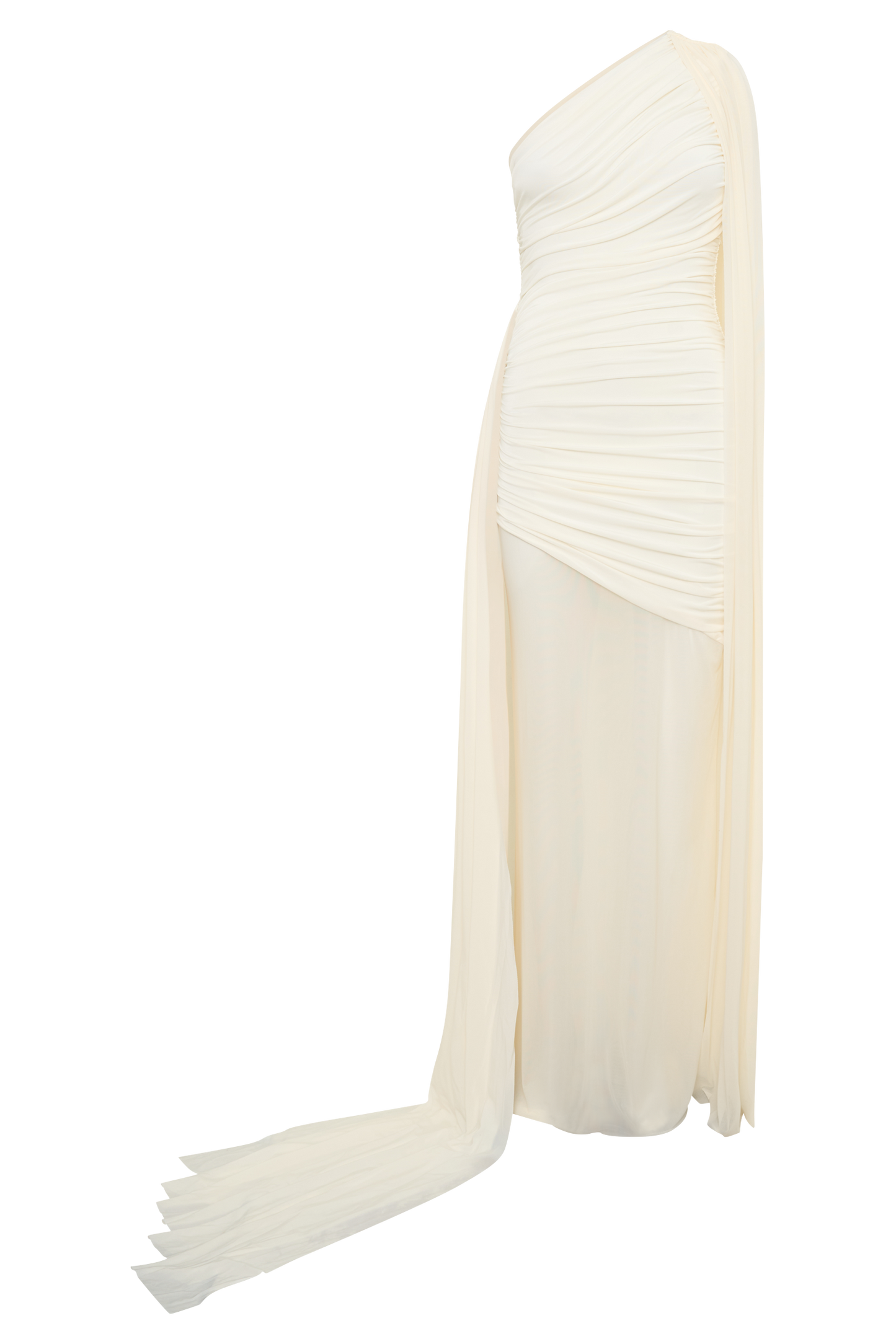 Asher Slinky One Shoulder Maxi Dress - Ivory