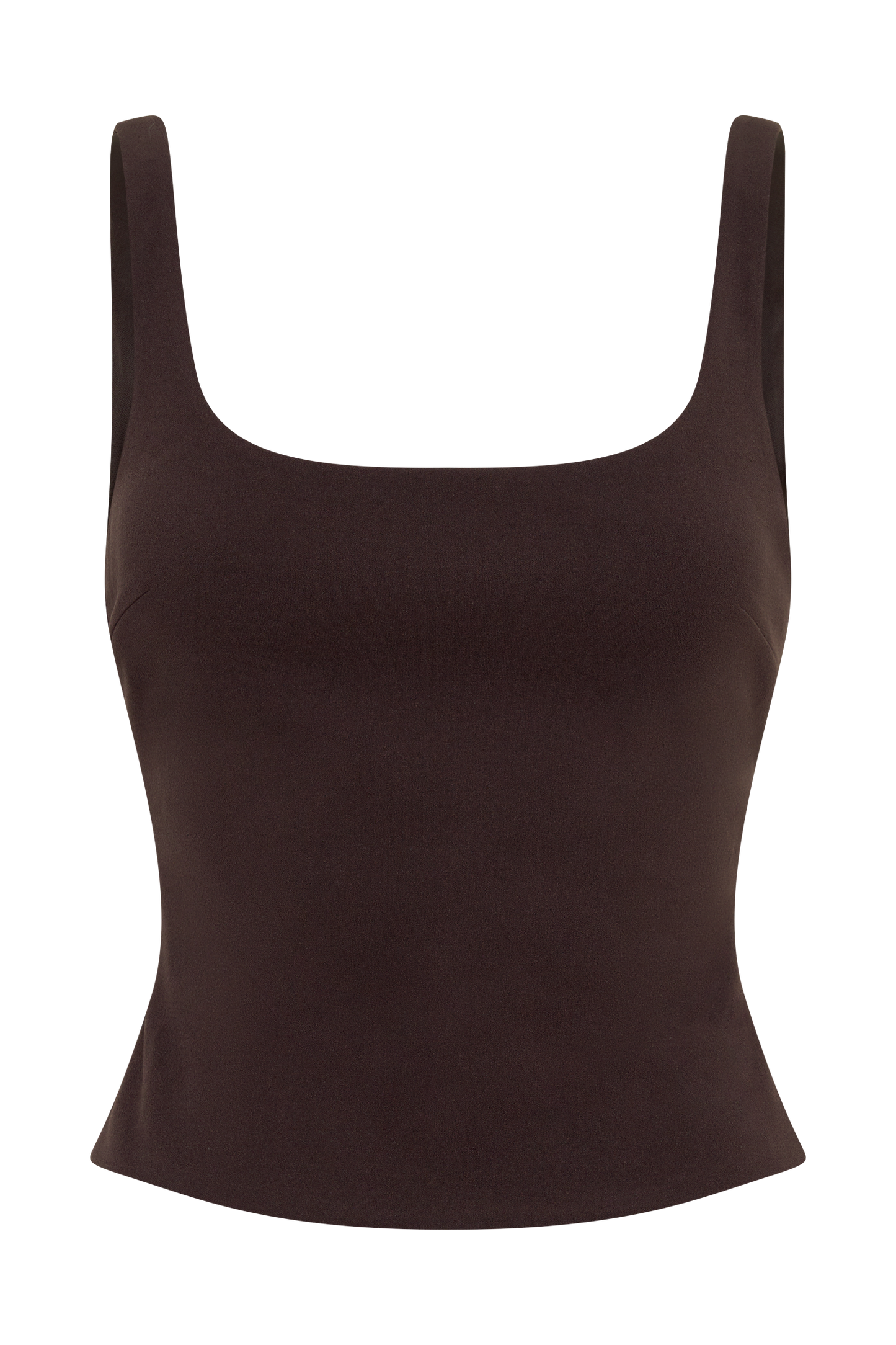 Blanca Stretch Crepe Cami Top - Chocolate