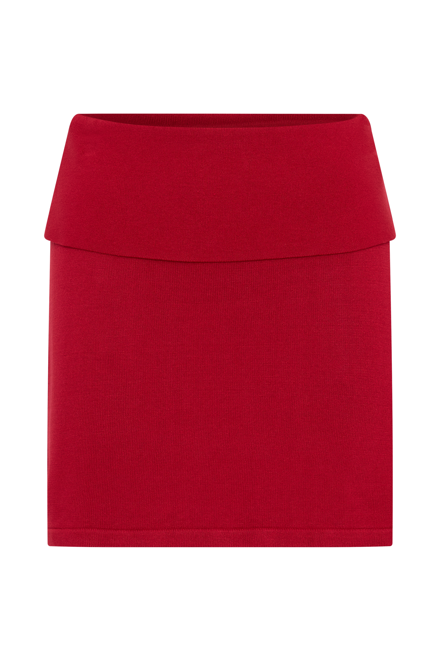 Misty Mid Rise Knit Mini Skirt - Red
