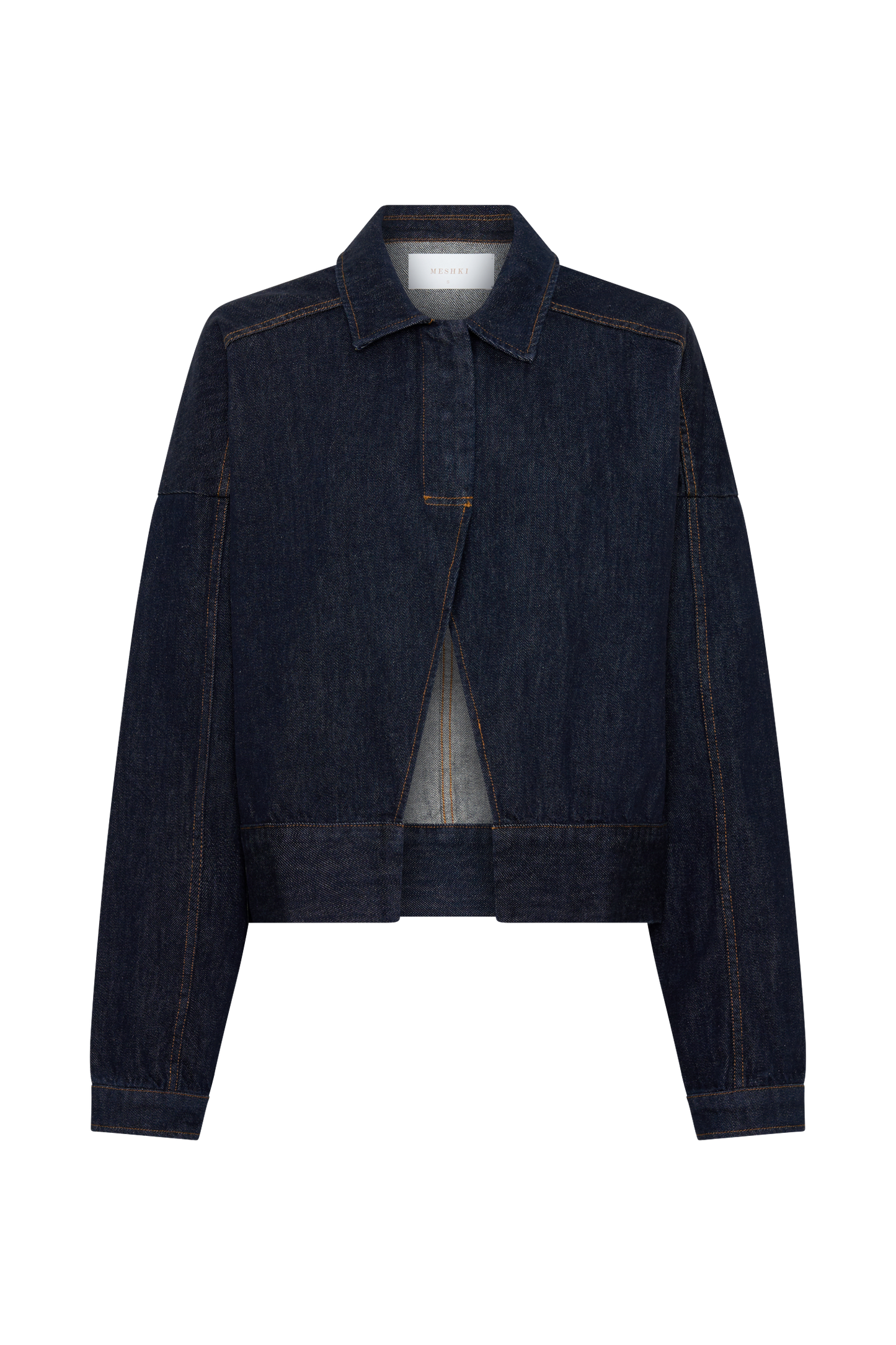 Olandria Oversized Jacket Top - Washed Indigo Blue