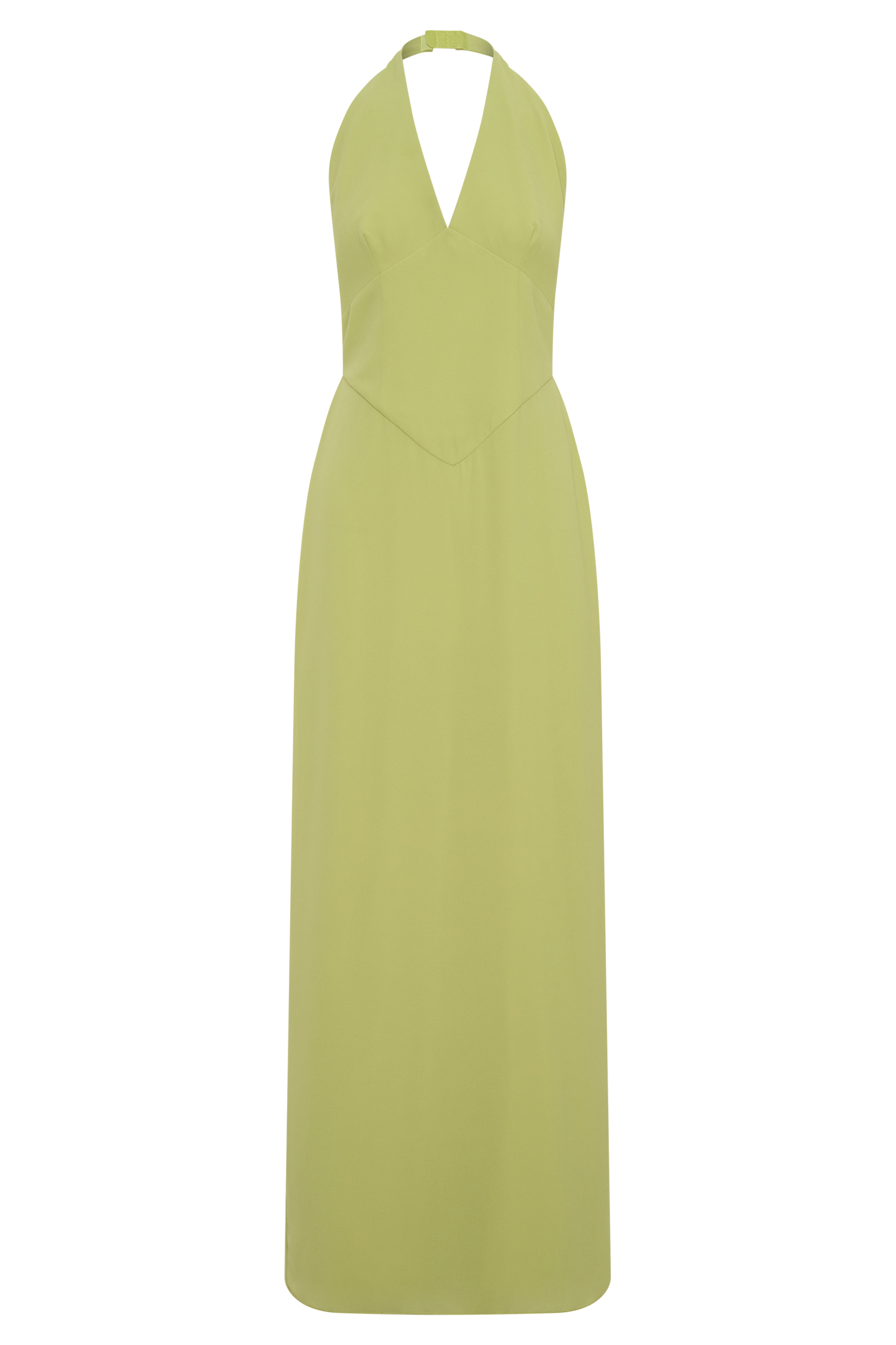 Valentina Chiffon Halter Maxi Dress - Pistachio