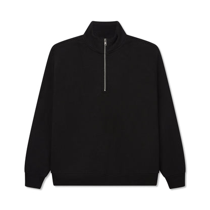 600 GSM 'Black' Quarter Zip Sweatshirt