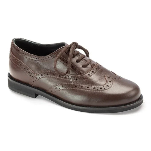 1326 - Brown Soft Leather Lace for Boy by London Kids