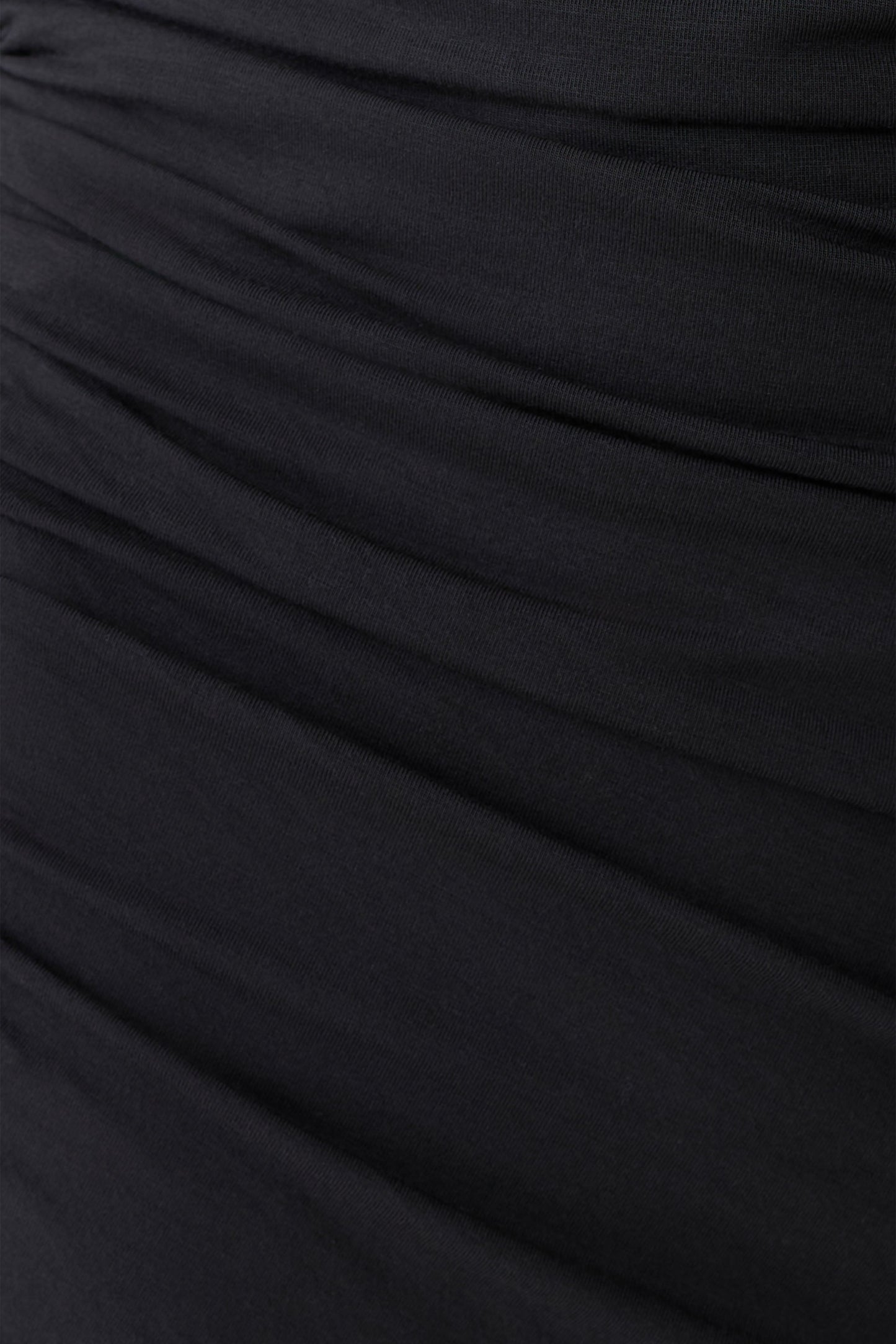 Thao Long Sleeve Gathered Mini Dress - Dark Charcoal