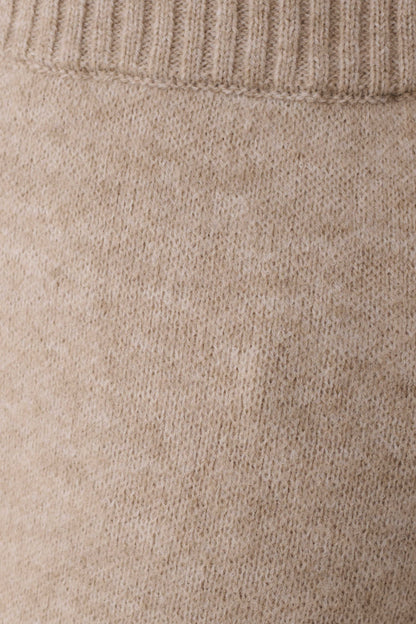 Evan Knit Wide Leg Pants - Beige Marle