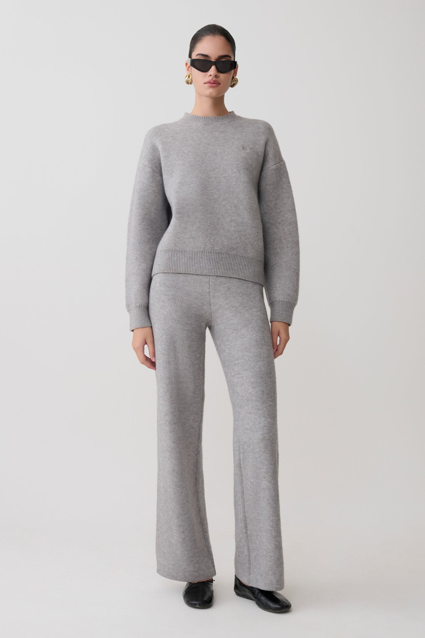 Lulu Oversized Knit Jumper - Grey Marle