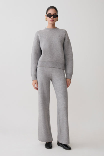 Lulu Oversized Knit Jumper - Grey Marle