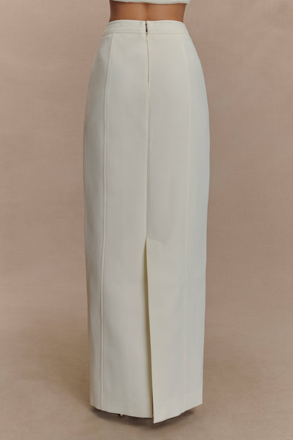 Angelie Suiting Maxi Skirt - Ivory