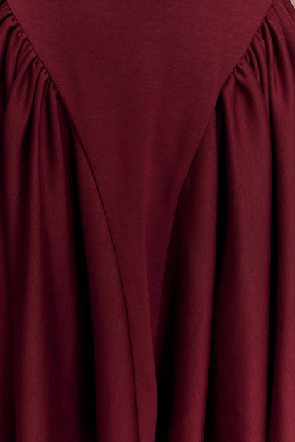 Sharon Scuba Jersey Mini Dress - Wine