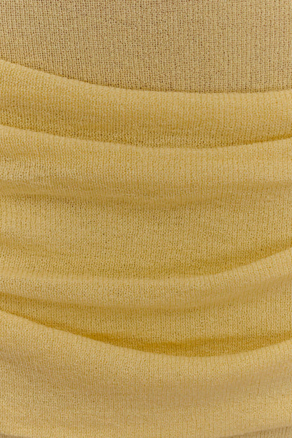 Elora Strapless Knit Maxi Dress - Lemon