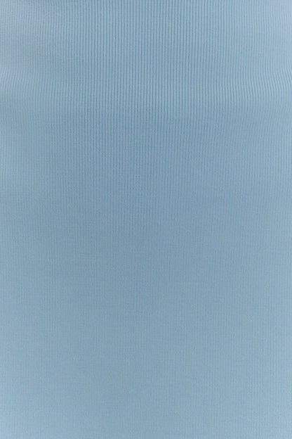Anette Bandage Knit Strapless Top - Sky Blue