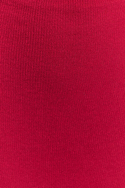 Ayella Cowl Knit Maxi Dress - Raspberry