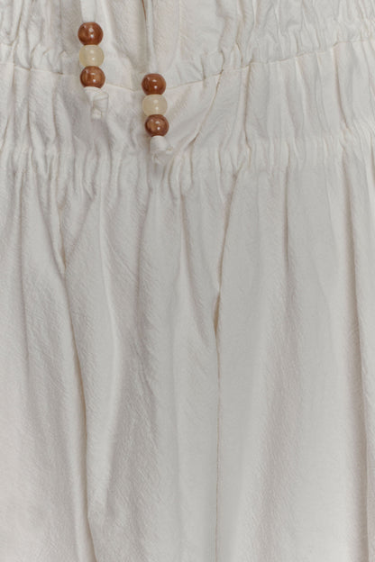 Elias Shirred Cotton Midi Dress - White