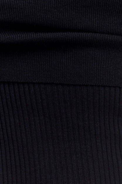 Zandie Cashmere Blend Knit Midi Dress - Black