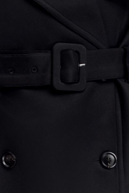Alden Short Trench Jacket - Black