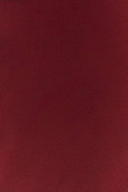 Romana Short Sleeve Mesh Top - Burgundy