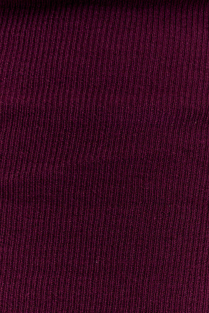 Mazie Asymetrical Cashmere Blend Long Sleeve Knit Top - Plum