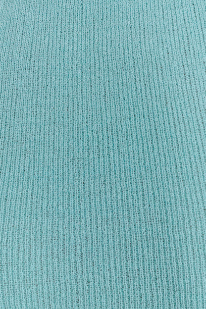 Melodie Halter Knit Maxi Dress - Cyan Blue