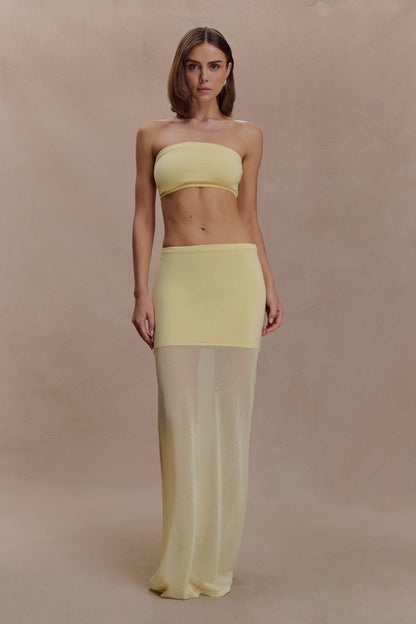 Tanyel Knit Bandeau Top - Lemon