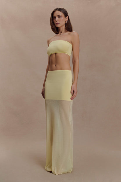 Tanyel Knit Bandeau Top - Lemon