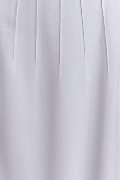 Sofie Pintuck Linen Maxi Dress - White