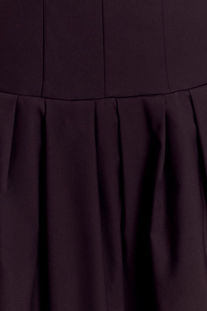 Natascha Drop Waist Cotton Midi Dress - Chocolate
