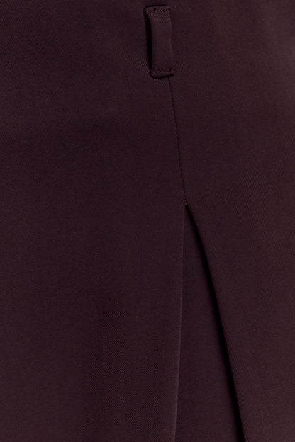 Simone Pleated Suiting Short - Dark Chocolate