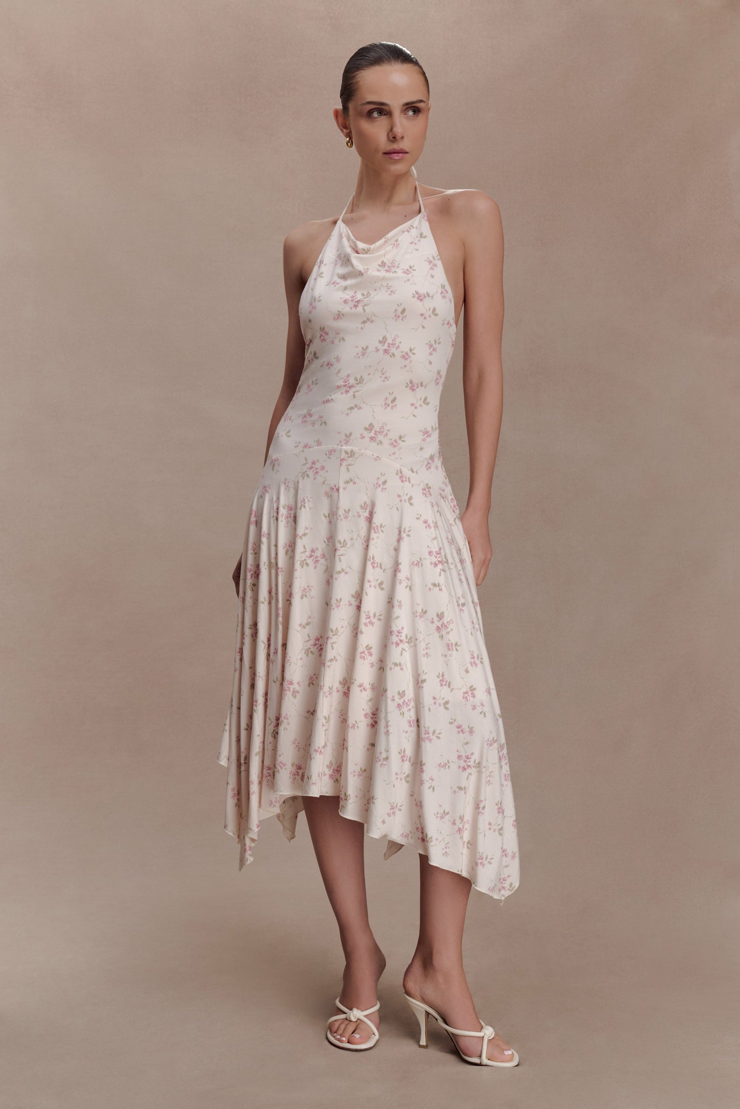 Sylvie Modal Hankie Midi Dress - Floral Ditsy Print