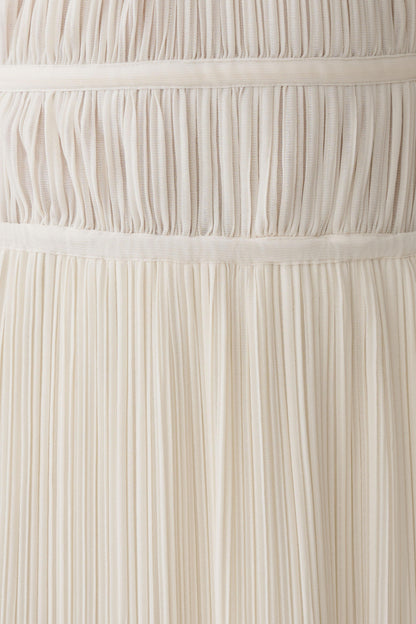 Thien Cowl Halter Midi Dress - Ivory