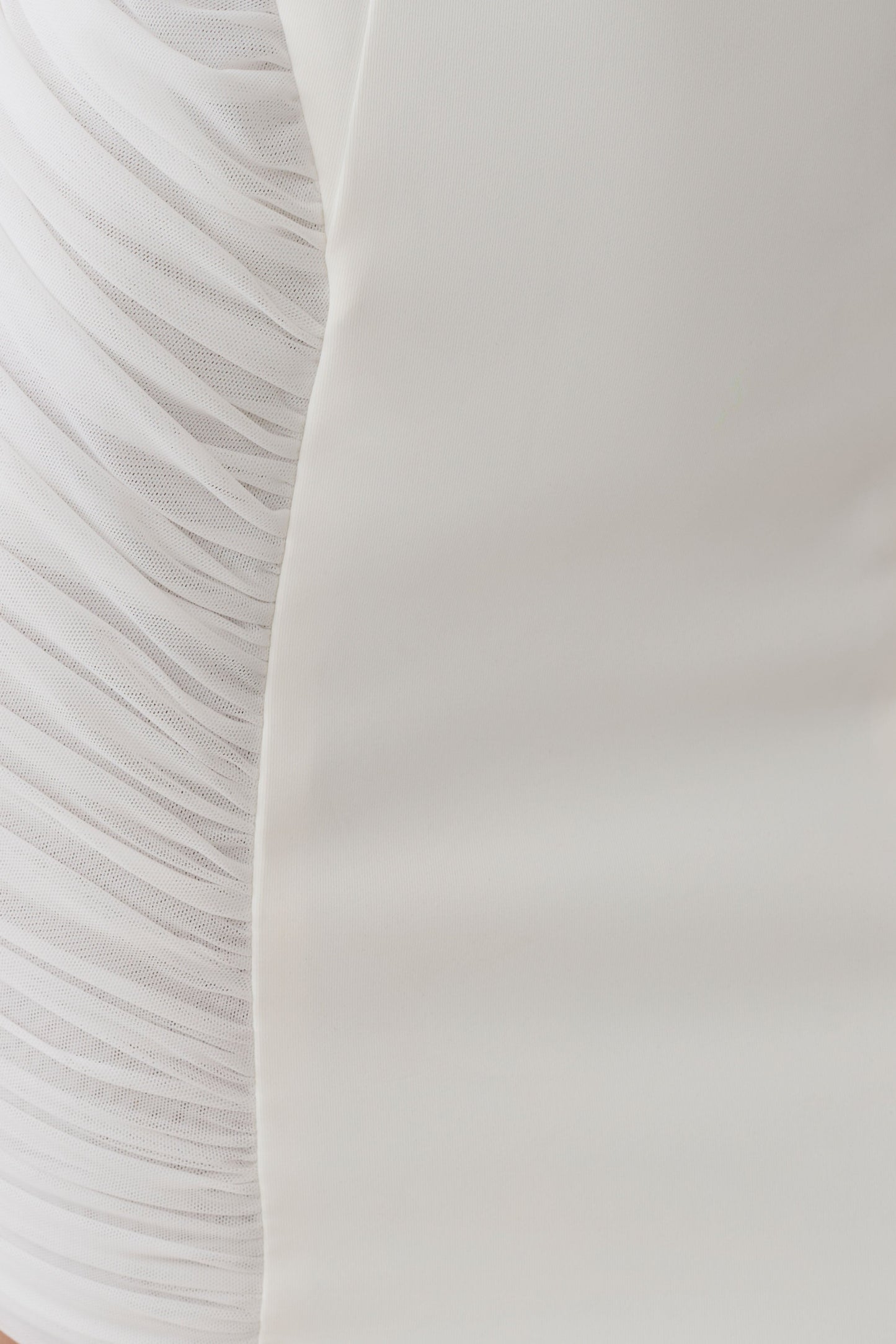 Anari Gathered Scuba Mini Dress - White