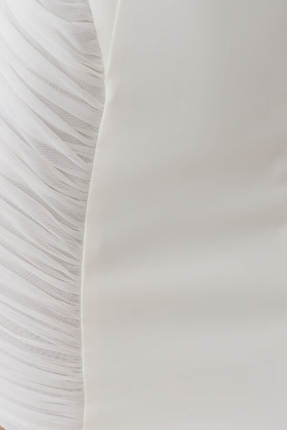 Anari Gathered Scuba Mini Dress - White