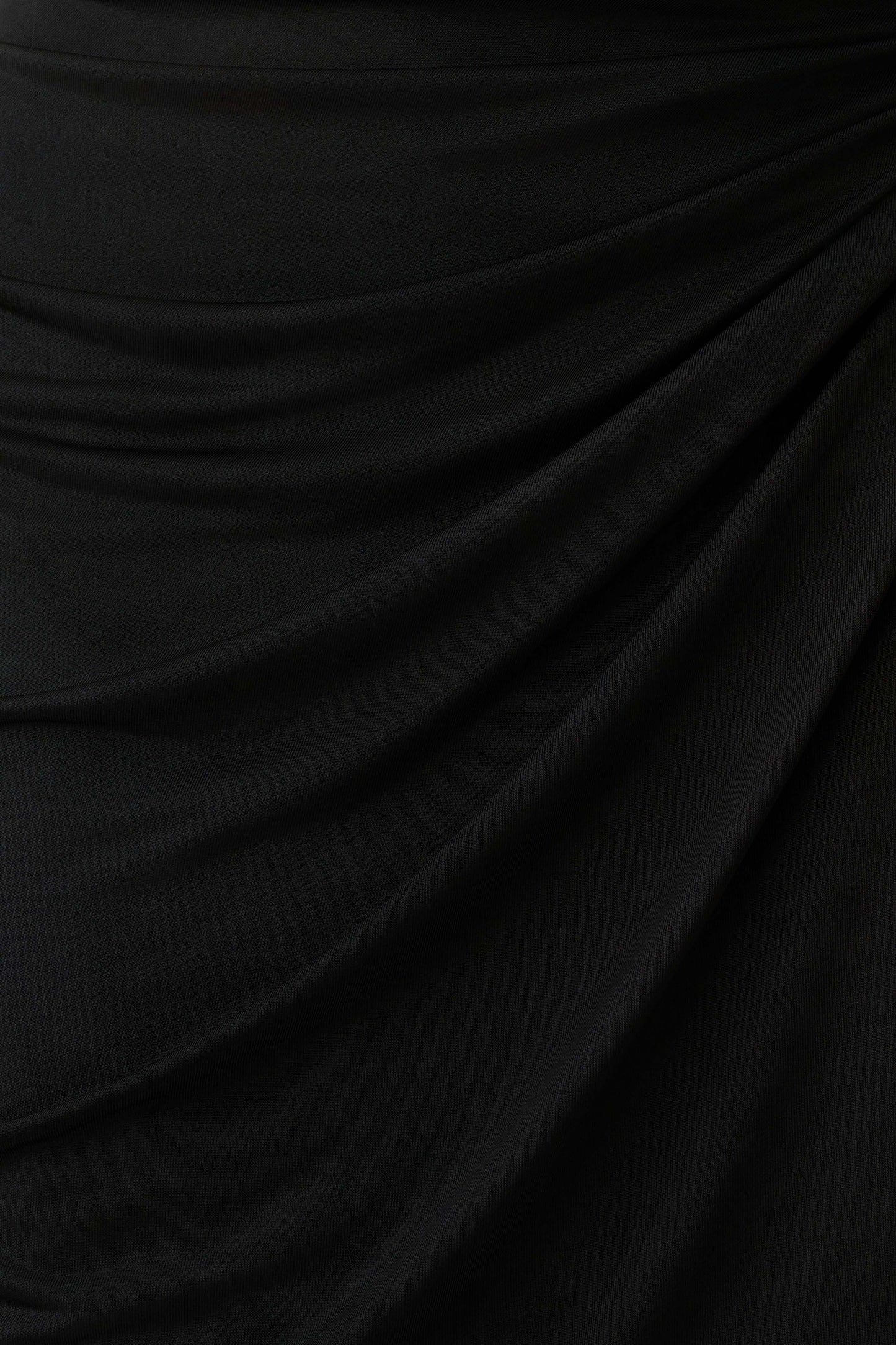 Alyn Off Shoulder Draped Mini Dress - Black