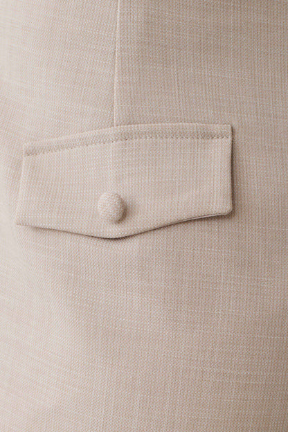 Solenne Suiting Shorts - Natural Marle