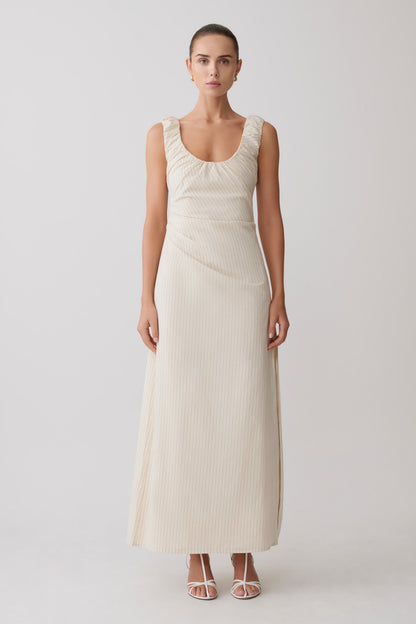 Anisa Scoop Neck Maxi Dress - Stripe