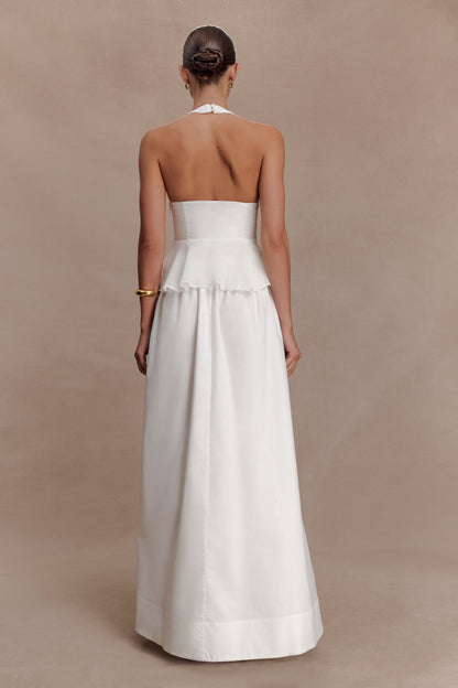 River Halter Neck Sleeveless Top - White