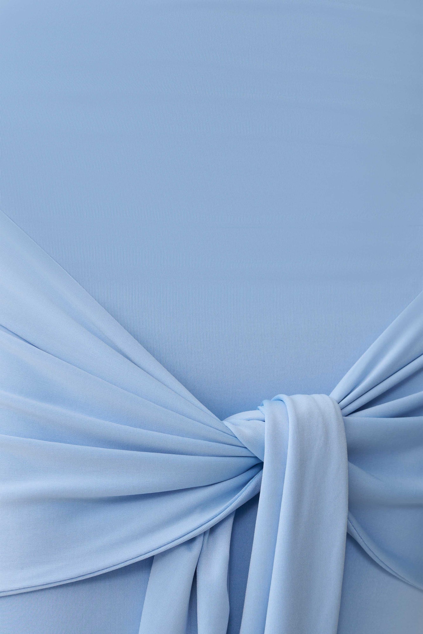Maiara Shortsleeve Slinky Tie Maxi Dress - Sea Blue
