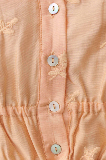Vivian Embroidered Sleeveless Top - Orange