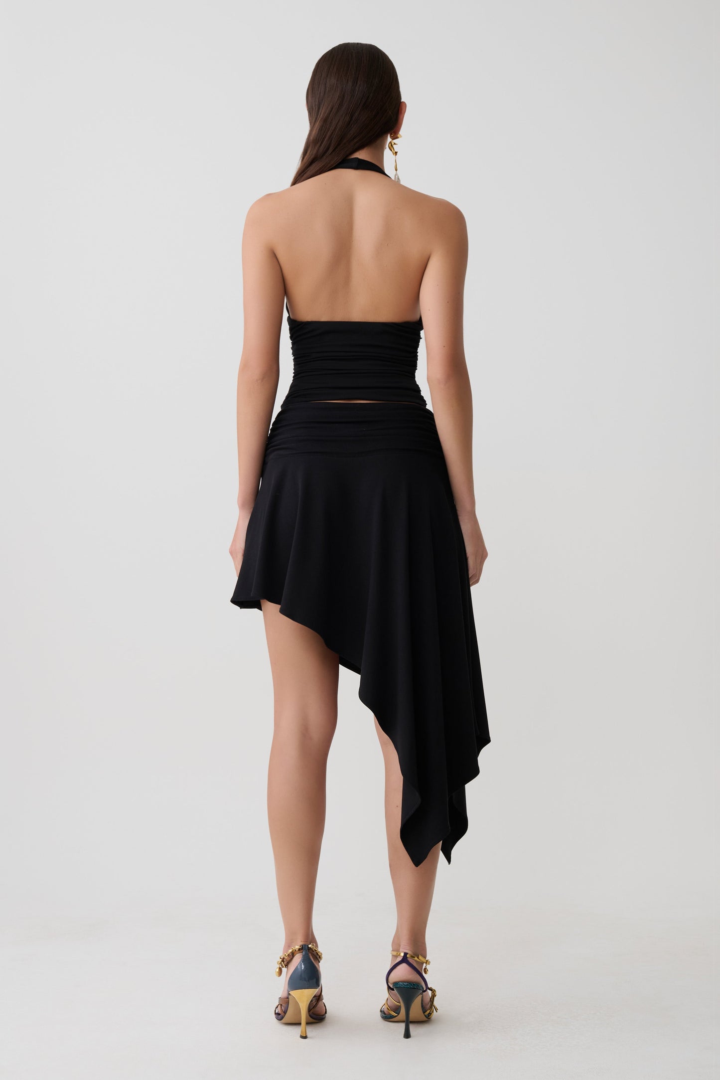 Peregrine Modal Gathered Halter Top - Black