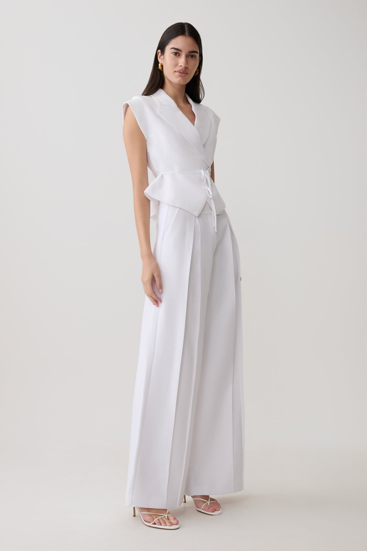 Andina Shortsleeve Linen Top - White