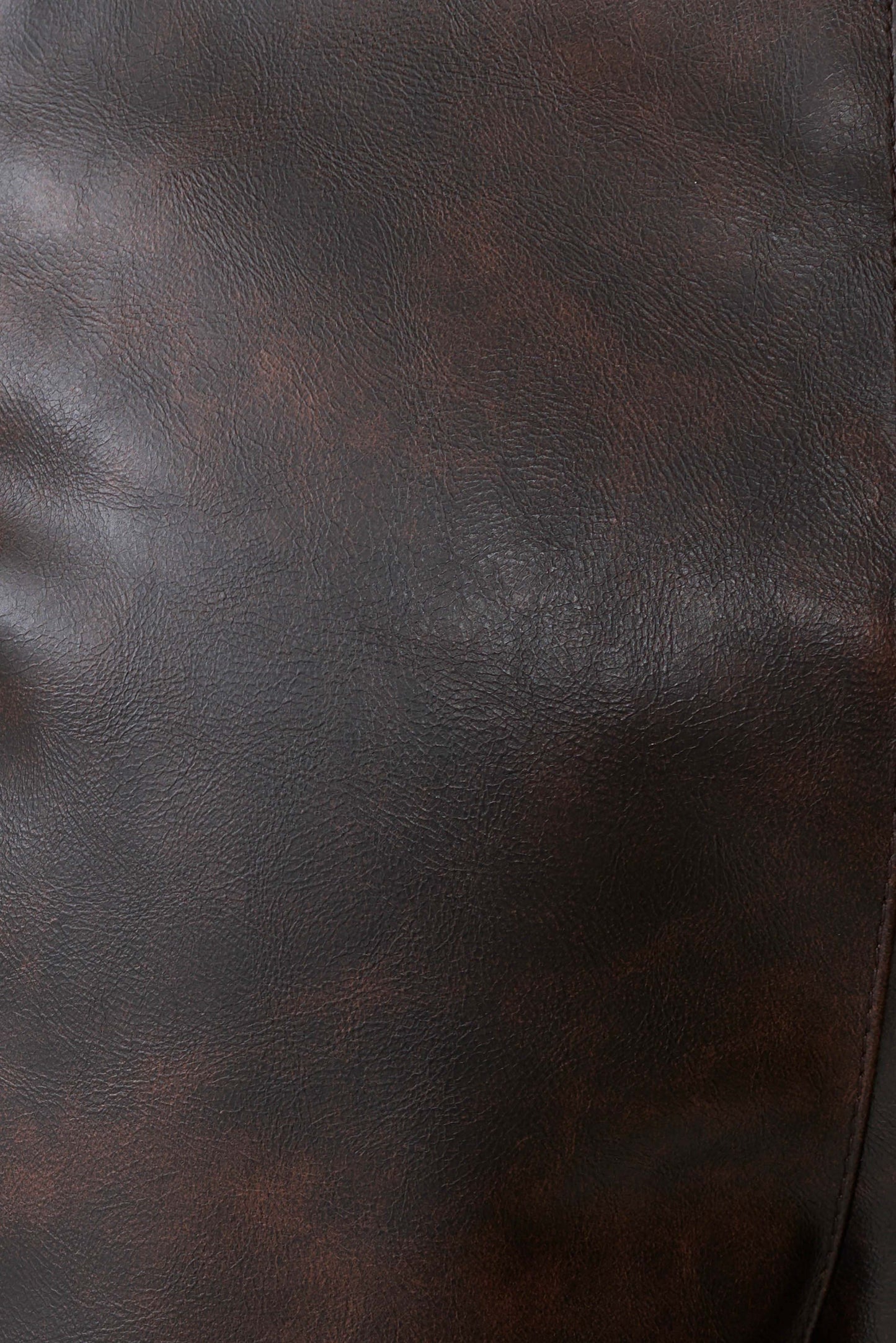 Adaline Faux Leather High Waisted Shorts - Dark Chocolate