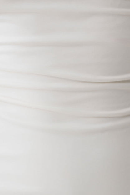 Jemma One Shoulder Tie Top - White
