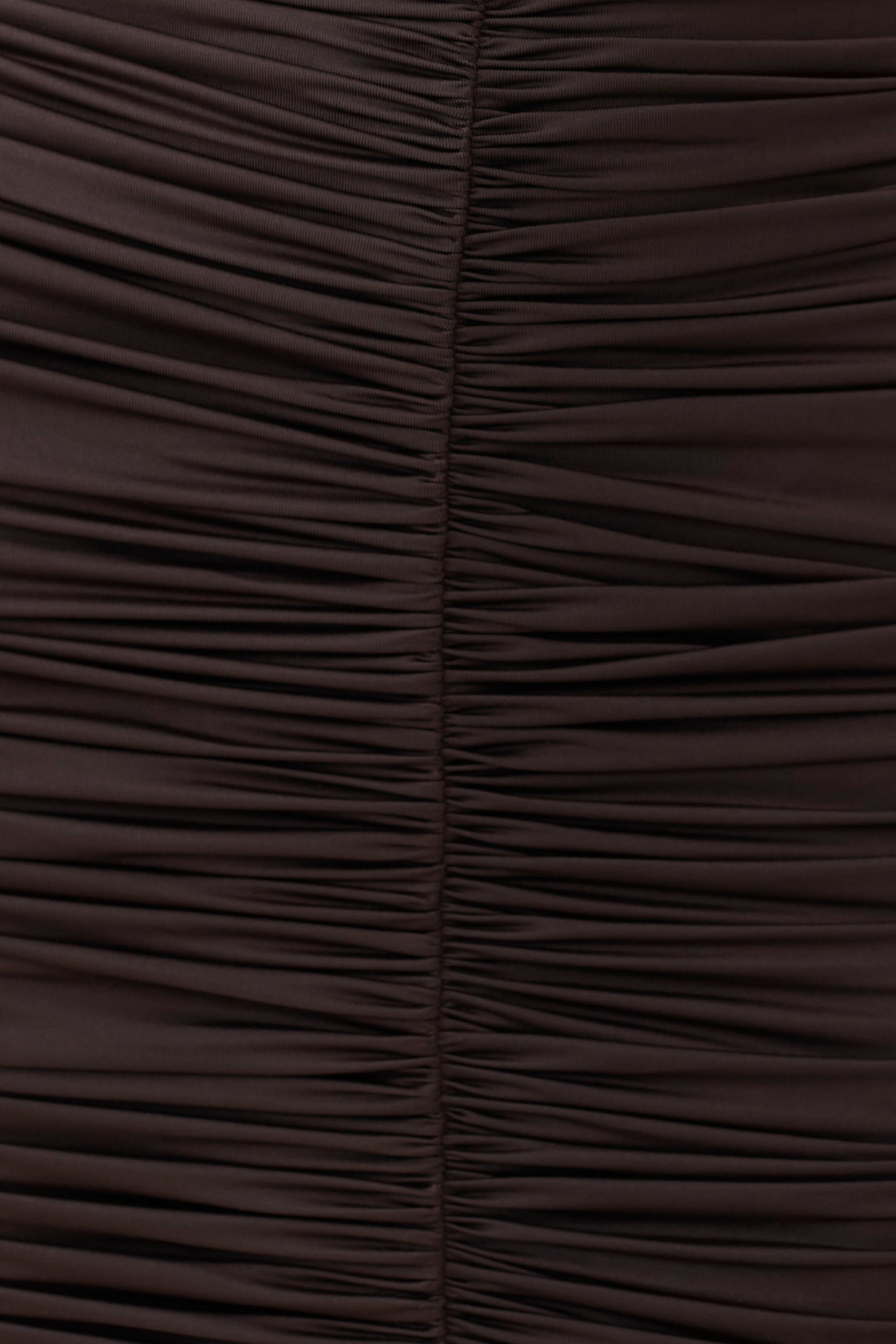 Alphine Gathered Short Sleeve Mini Dress - Chocolate