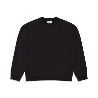 600 GSM 'Black' Fleece Crewneck