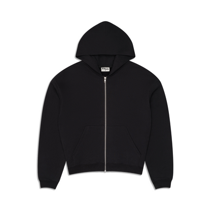 600 GSM 'Black' Zip-Up Hoodie