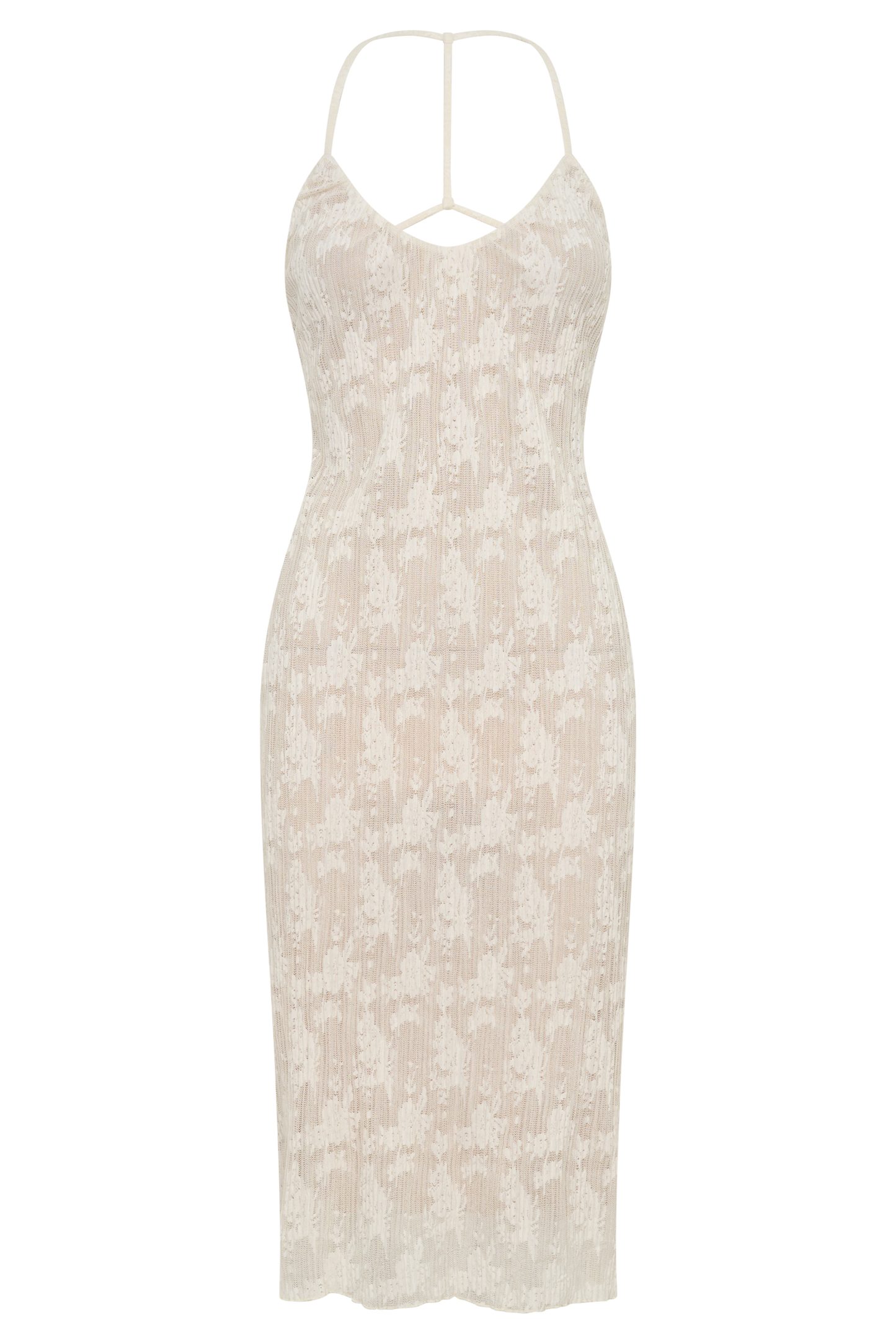 Ambrose Lace Midi Dress - Ivory