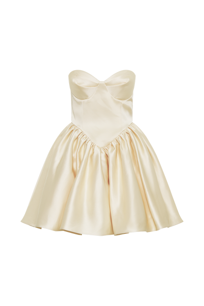Hollie Structured Corset Mini Dress - Gold