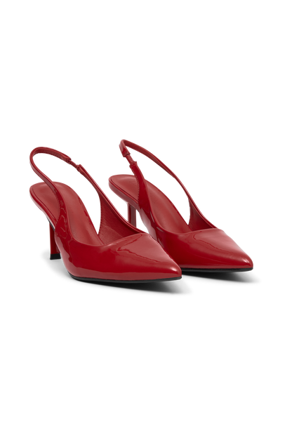 Dasha Patent Sling Back Heels - Red