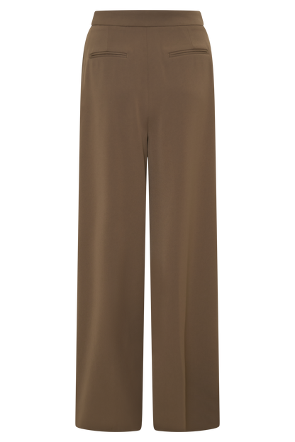 Faith Suiting Wide Leg Pant - Cacao Brown
